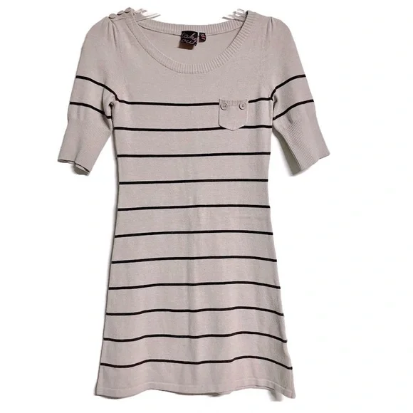 Takeout | Dresses | Takeout Striped Short Sleeve Sweater Dress Size Small |  Poshmark